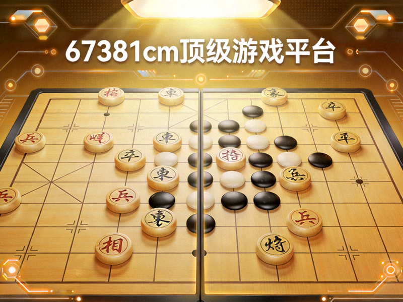 67381cm顶级游戏平台棋牌竞技场景示意图，展示中国象棋棋盘与围棋棋盘交织的竞技氛围